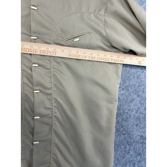 Vintage Red Rider Western Shirt Size XL Retro Rodeo Cowboy Long Sleeve Tan - Picture 7 of 9